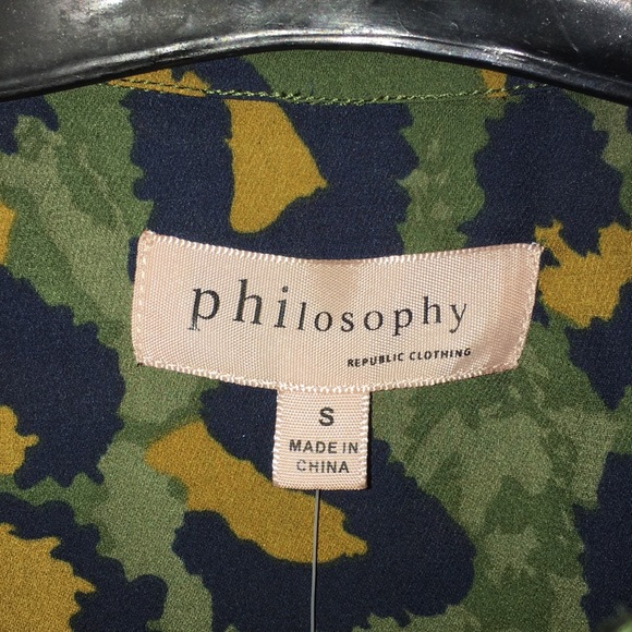 NWT Philosophy Republic animal print blouse Size S - Picture 3 of 9